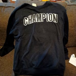 Black acampion sweater, size extra large.